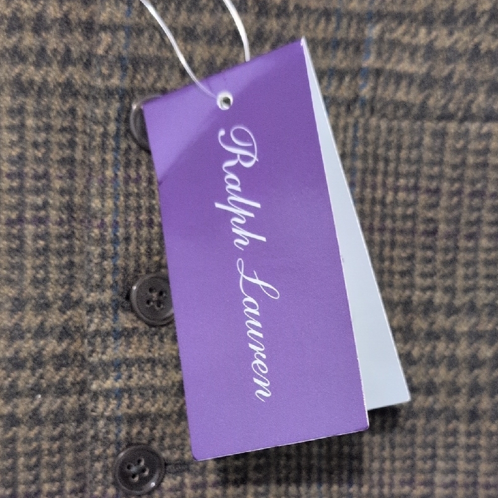 Ralph Lauren Purple Label Charcoal and Ivory Vest - Picture 2 of 11